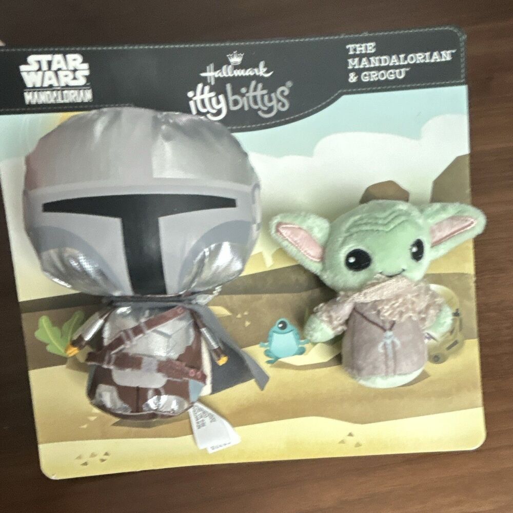 Hallmark itty bittys Star Wars The Mandalorian & Grogu (The Child) Plush Set